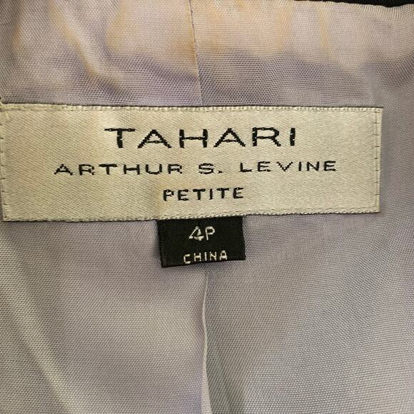 Tahari ASL Petite Sz 4P 2-Piece Skirt Suit w/ Blazer Jacket Black Office Career - Picture 10 of 11